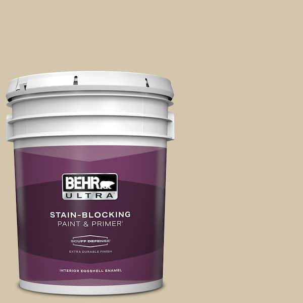 BEHR ULTRA 5 gal. #YL-W11 Khaki Shade Extra Durable Eggshell Enamel Interior Paint & Primer