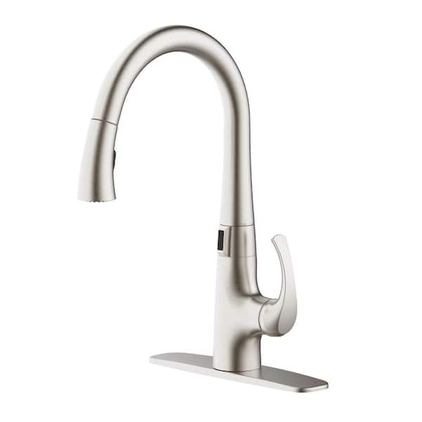 Glacier Bay Breese Single-Handle Touchless Pull Down Sprayer Kitchen Faucet in Spot Resist Stainless