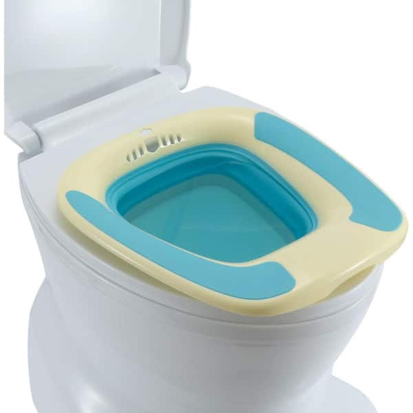 Foldable Sitz Bath for Hemorrhoids and Postpartum Care with Sitz Bath Soak Salts Basin and Hip Bath Bowl Blue