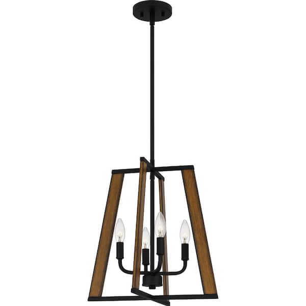Quoizel Mayline 4-Light Matte Black Lantern Pendant