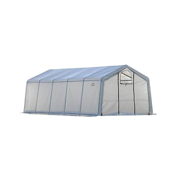 ShelterLogic 12 ft. W x 20 ft. D x 8 ft. H GrowIt Peak-Style Greenhouse-In-A-Box with Patent-Pending Stabilizers