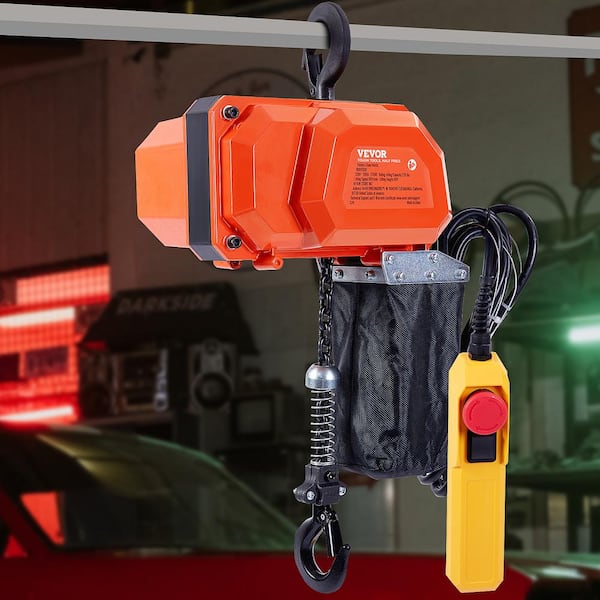 VEVOR Electric Chain Hoist 4400 lbs. 20 ft. Lifting Height 3 Phase Overhead  Crane with Wireless Remote Control (2-Ton, 220 V) DDHLHLSXDDLCS5G71V5 - The  Home Depot