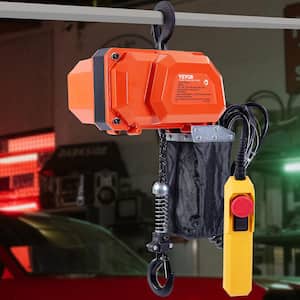 Electric Chain Hoist 330 lbs. Overhead Crane with G80 Chain, 10 ft. Wired Remote Control and 10 ft. Lifting Height