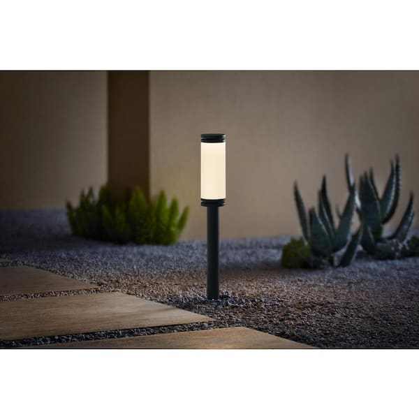 100 Lumen Low Voltage Black Integrated LED Outdoor Bollard Light