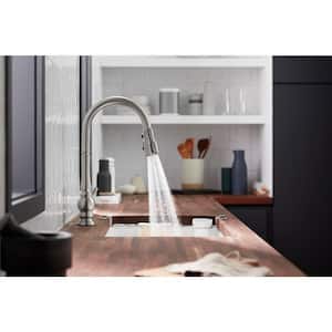 Artifacts Single-Handle Kitchen Sink Faucet with Konnect and Voice-Activation in Vibrant Stainless
