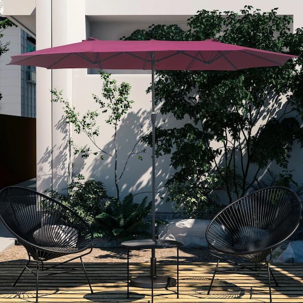 Tatayosi 15 Ft Market Double Sided Patio Umbrella Outdoor Table Garden Extra Large Waterproof Twin Umbrellas In Burdy Djyc M W65627935 The Home Depot Tatayosi 15 Ft Market Double Sided, Extra Large Outdoor Patio Umbrellas