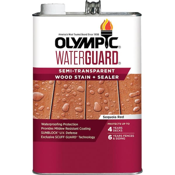 WaterGuard 1 gal. Sequoia Red Semi-Transparent Wood Stain and Sealer