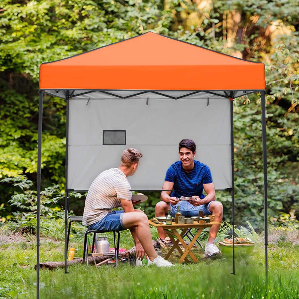 6 ft. x 4 ft. Orange Instant Canopy Pop Up Tent with Adjustable Sun Wall, Mesh Pocket, Carry Bag price history on PriceWatchPro