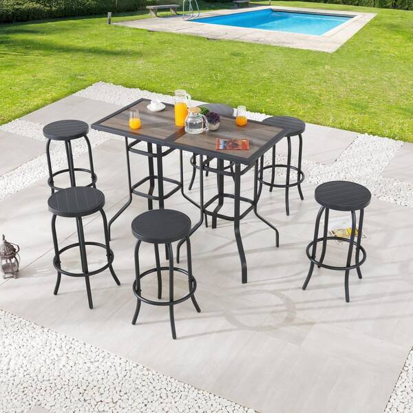 Patio Festival 8Piece Metal Bar Height Outdoor Dining Set PF19032X2