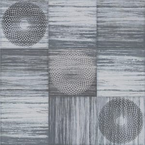 Moon Silver 6 in. x 6 in. Textured Decorative Ceramic Wall Tile (9PK/4 case)