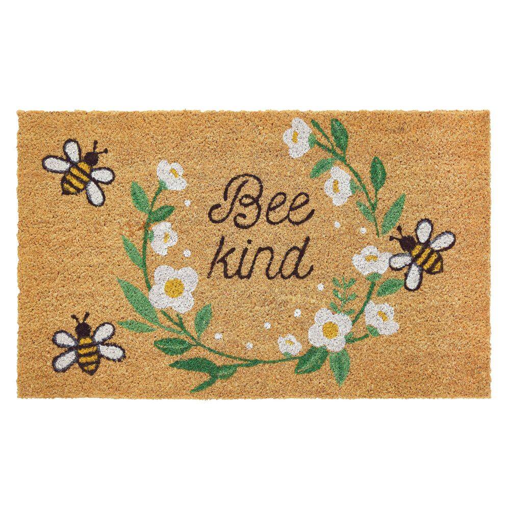Bee Kind 18 in. x 30 in. Coir Indoor/Outdoor Door Mat Multi-Colored price history on PriceWatchPro