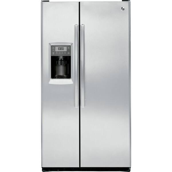 GE Profile 23.34 cu. ft. Side by Side Refrigerator in Stainless Steel, Counter Depth