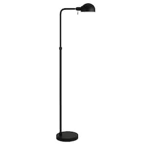 66 in. Black 1 1-Way (On/Off) Arc Floor Lamp for Living Room with Metal Dome Shade