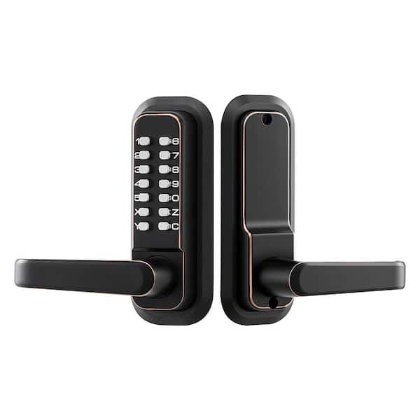Mechanical Keyless Entry Door Lock, 4-7 Digits Code, 2.0 Code Upgrade, for Indoor or Outdoor, Oil-Rubbed Bronze