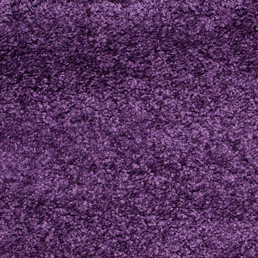 Purple Synthetic Shag Area Rug - 3' x 5'