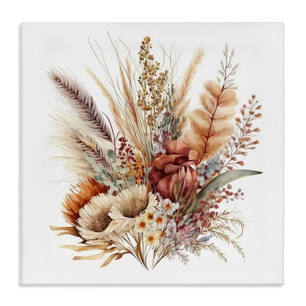 Stupell Industries Fall Flowers Bundle by LSR Design Studio Unframed Graphic Nature Art Print 30 in. x 30 in.