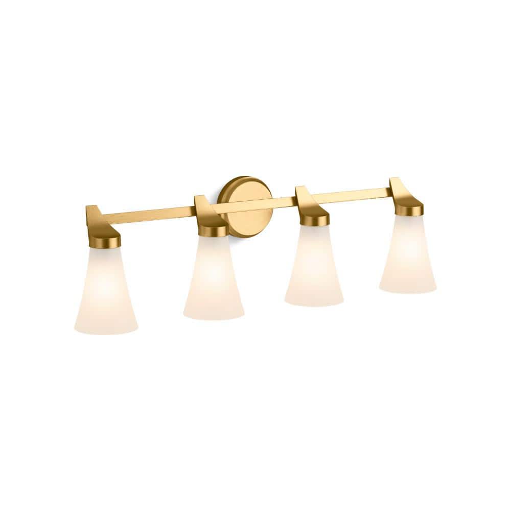 Simplice 4-Light Brushed Moderne Brass Wall Sconce price history on PriceWatchPro