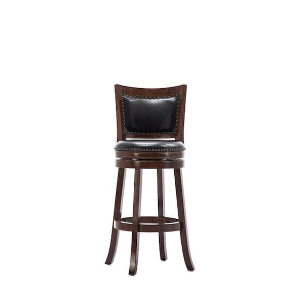 Bristol 29 in. Cappuccino Swivel Cushioned Bar Stool