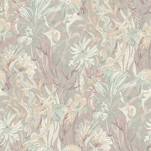 Kelp Garden Pink Tropical Reef Matte Paper Pre-Pasted Wallpaper