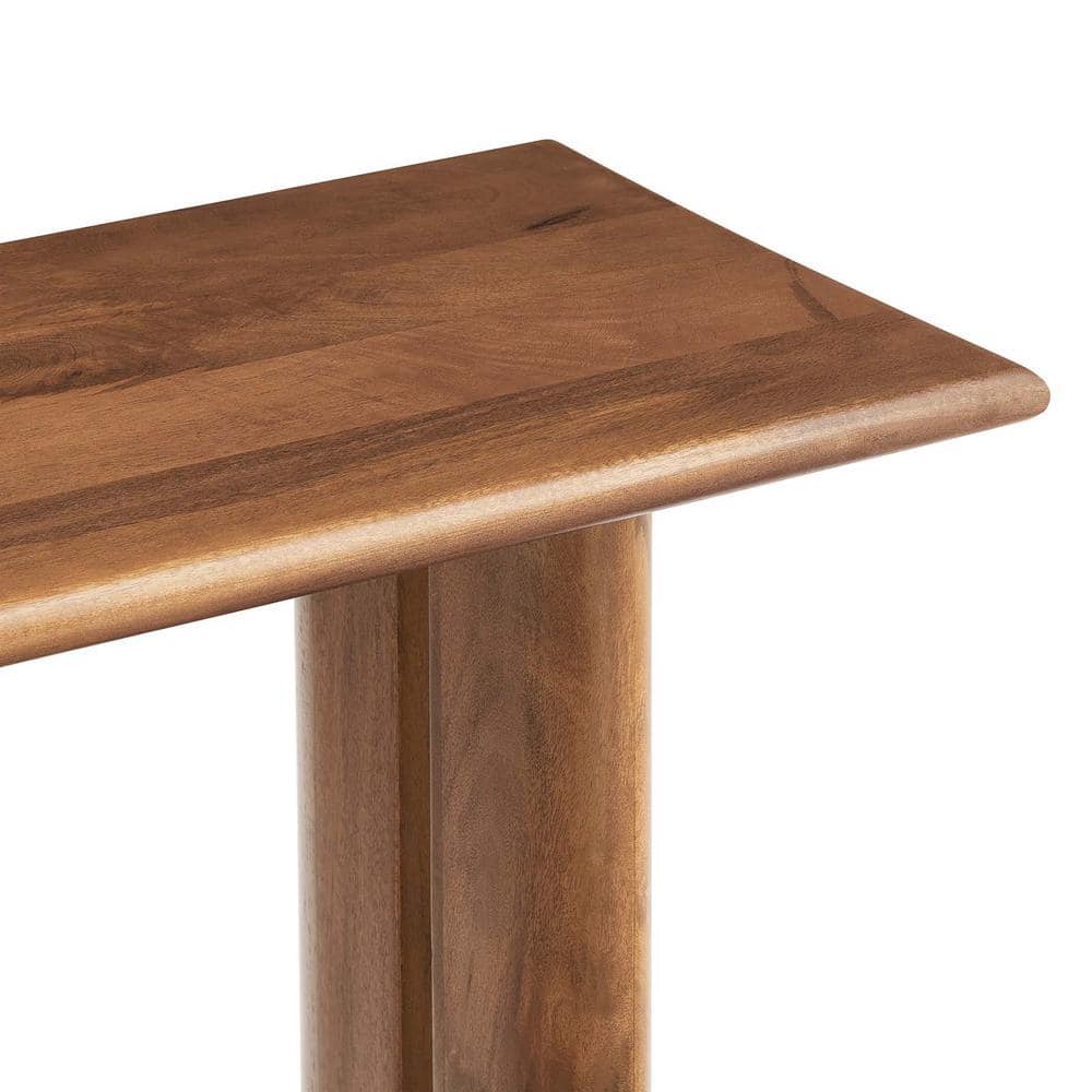 Amistad 46" Walnut Solid Wood Modern Farmhouse Console Table