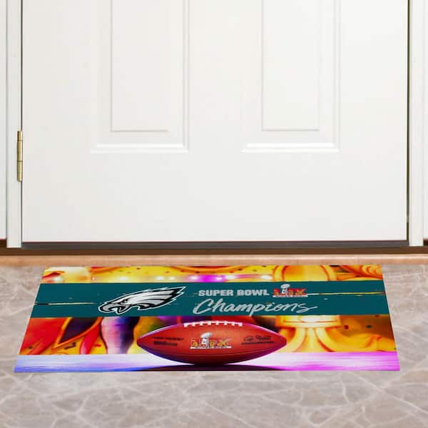Philadelphia Eagles NFL 2025 Super Bowl LIX Parade Washable Multicolor Rug 2x3