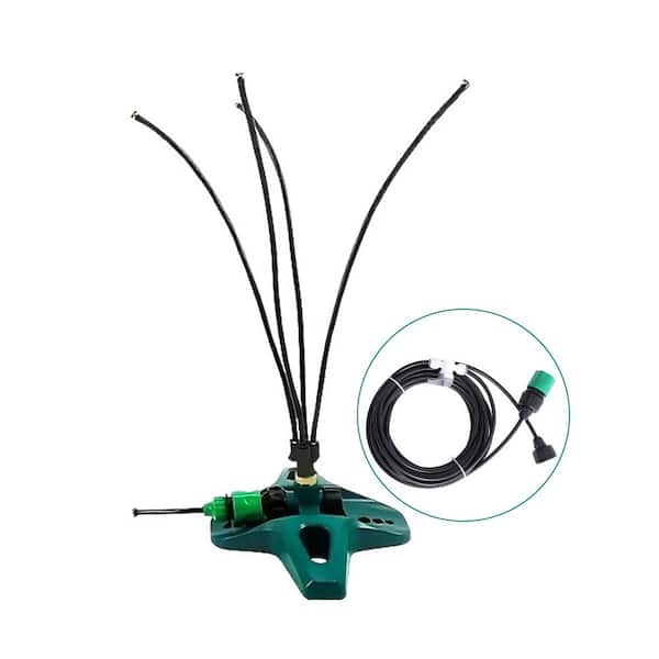 26.2 ft. Standing Spray Hose Water Misting System Watering System with 4 Brass Nozzles