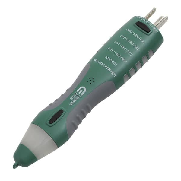 Sperry Instruments VD7504GFI DualCheck 2-in-1 Non-Contact Voltage Detector 50-1000V AC 360° Visual & Audible Indicators Crush Rating 250 lb GFCI Outlet Circuit Analyzer 