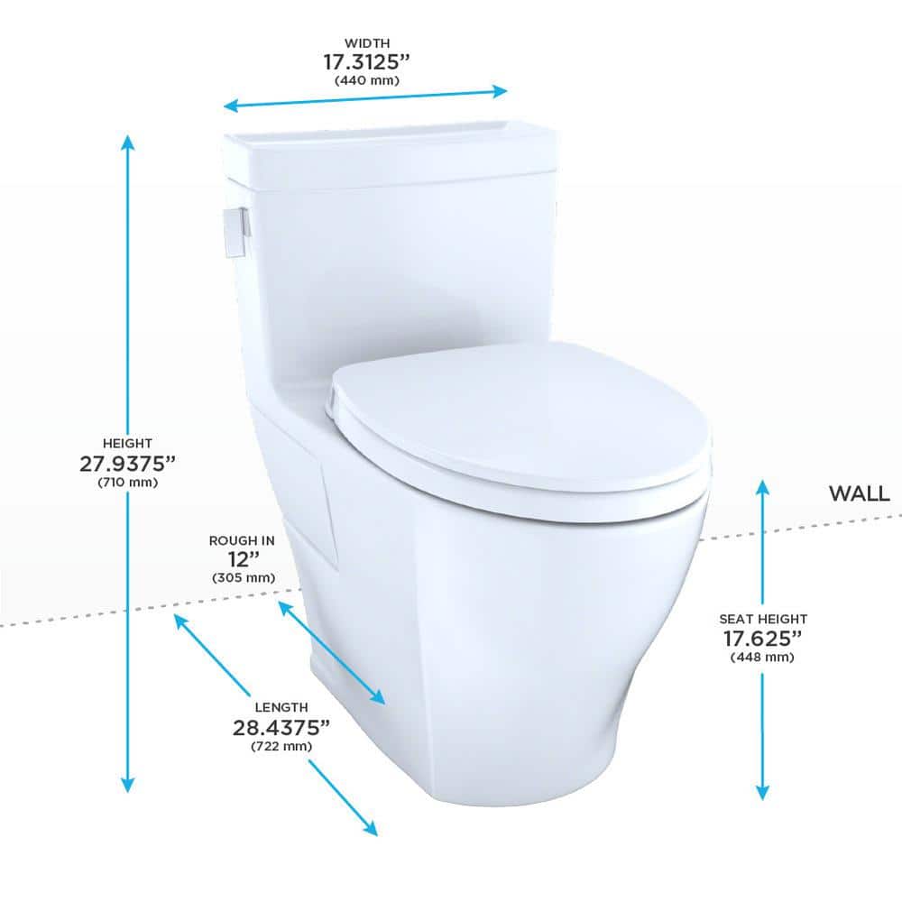 Bone Vitreous China Elongated One-Piece Toilet with Washlet Combo