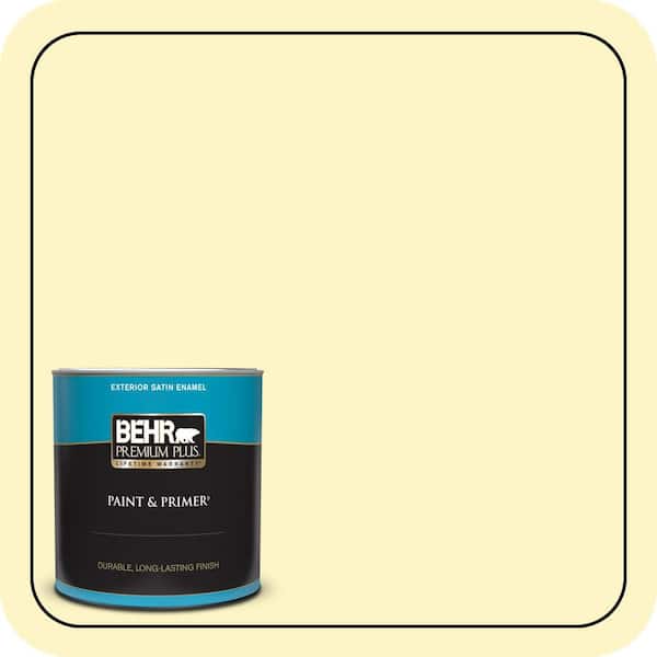 BEHR PREMIUM PLUS 1 qt. #PPL-20 Dancing Butterfly Satin Enamel Exterior Paint & Primer