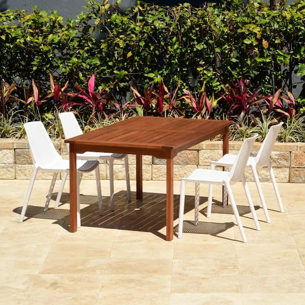 Ia San Diego 5 Piece Eucalyptus, Outdoor Wicker Furniture San Diego