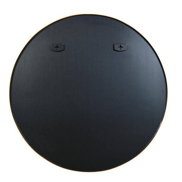 Gold 42 in W x 42 in. H Classic Round Aluminium Framed Mirror Wall Mirror Wall Decor Mirror