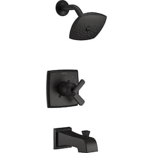 Ashlyn 1-Handle Wall Mount Tub and Shower Faucet Trim Kit in Matte Black (Valve Not Included)