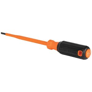 Insulated Screwdriver, 3/16 in. Cabinet Tip, 6 in. Round Shank