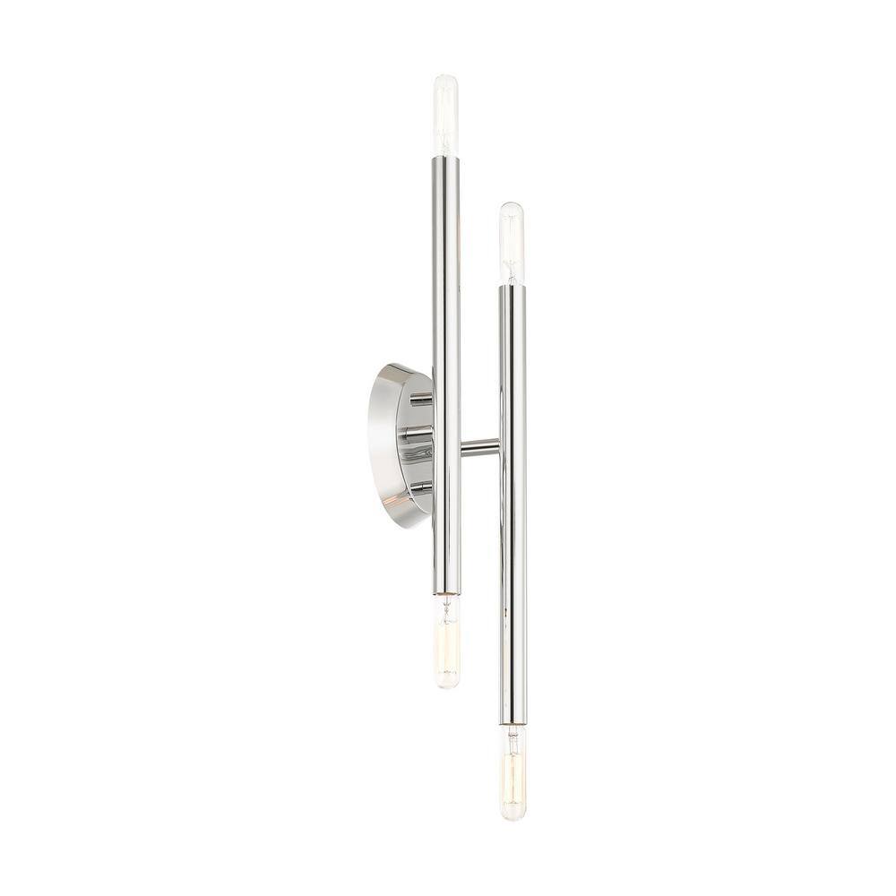 Polished Chrome 17" 4-Light Modern Wall Sconce