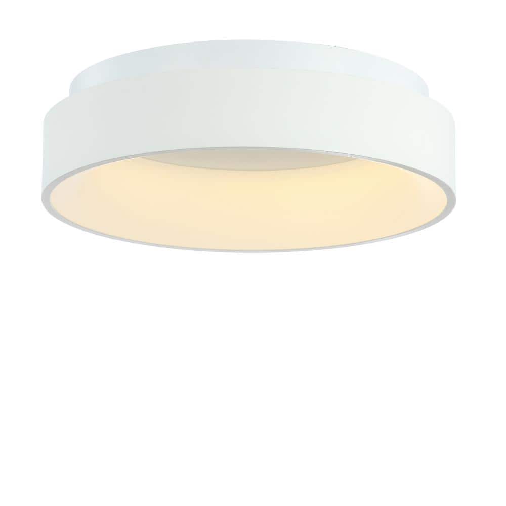 White Metal 17.75" LED Flush Mount Ceiling Light