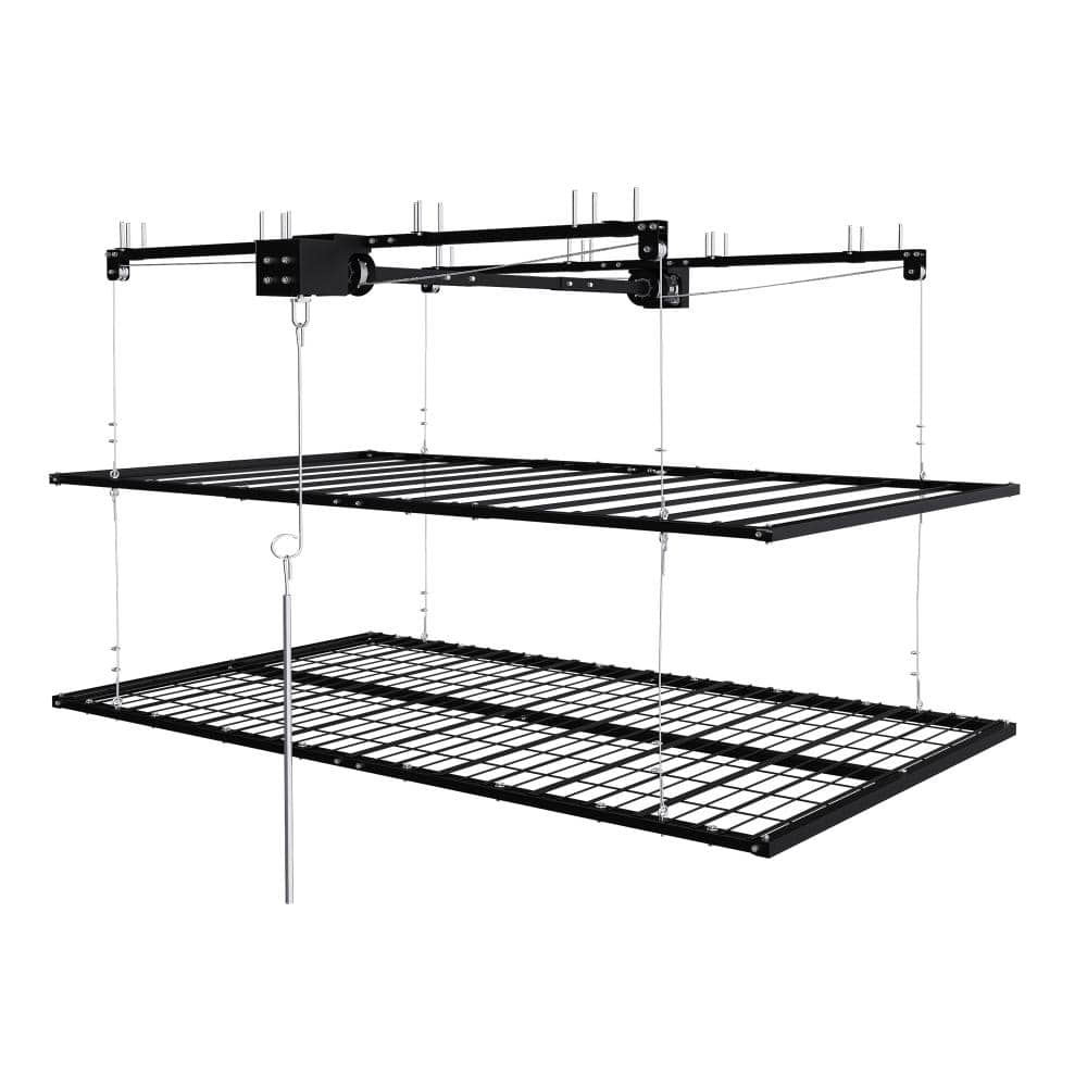 Double-Layer 4 ft. x 8 ft. Overhead Garage Storage Rack for 10-12 ft. Ceilings, 650 lbs. Capacity price history on PriceWatchPro