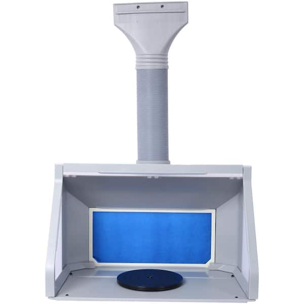Tidoin Portable Airbrush Paint Spray Booth Kit Pro Paint Set with Turn Table Powerful Fan, LED Spray Booth and Hose Dual Fans