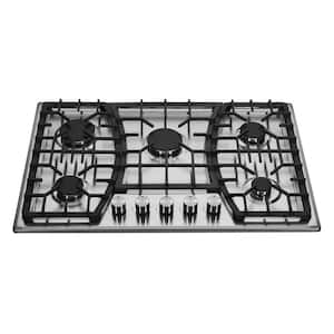 30 in. 5 Burners Gas Cooktop in Stainless Steel with flameout protection