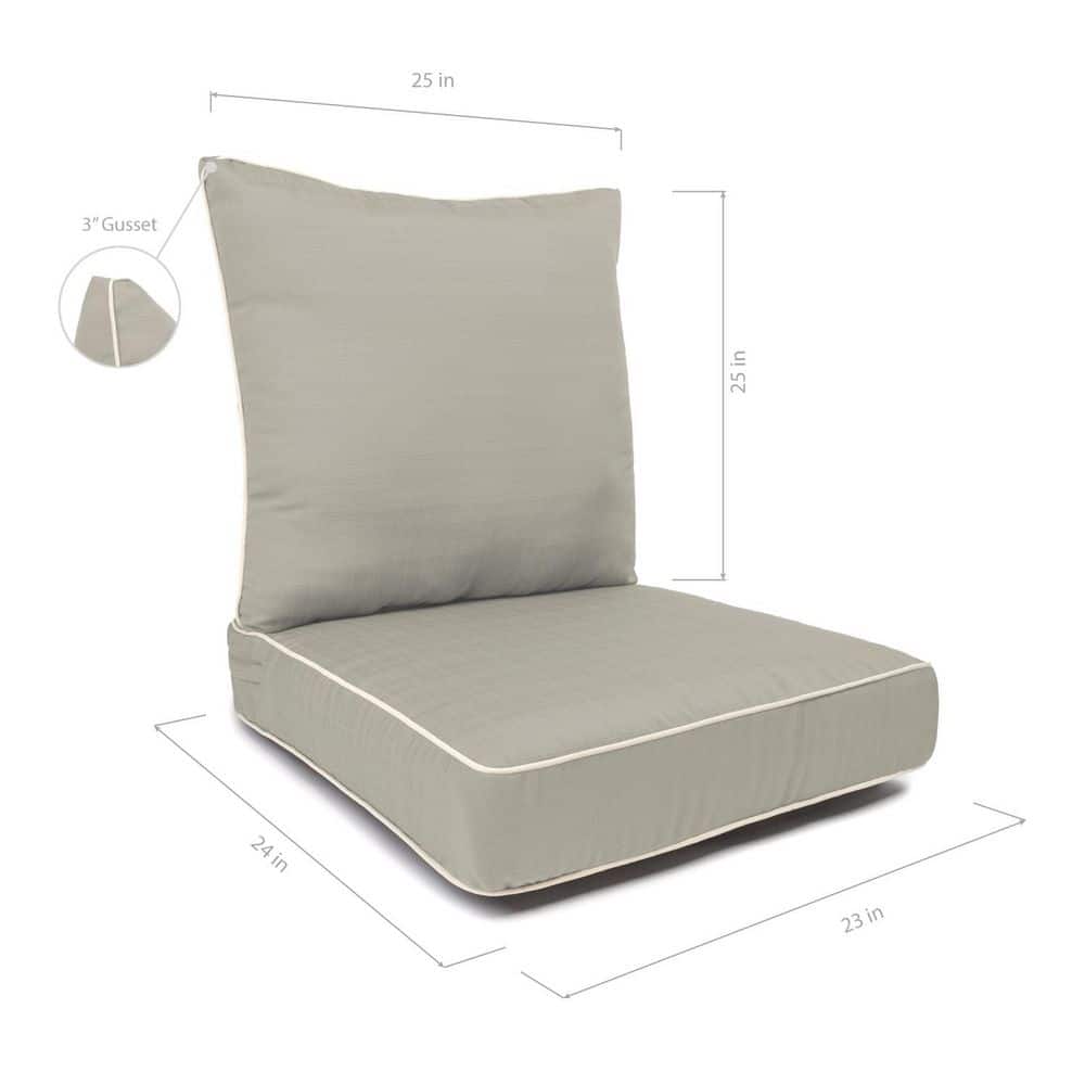 "Sunrise 23""x24""x5"" Deep Seat Cushion-Back & Seat Set with Cord Sand" price history on PriceWatchPro