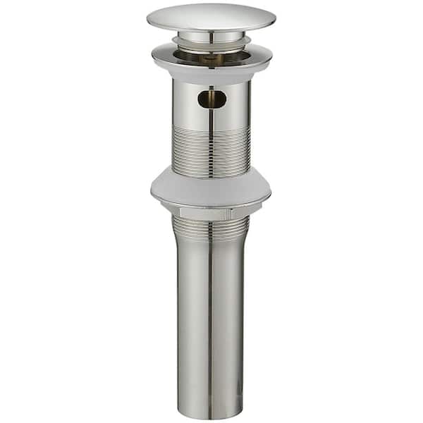 BWE Bathroom Sink Pop-Up Drain with Overflow in Brushed Nickel