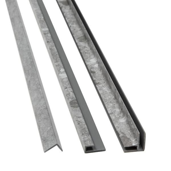 PALISADE Smoky Sky 94 in. Vinyl Backsplash Accessory Trim Kit