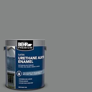 1 gal. #PFC-63 Slate Gray Urethane Alkyd Satin Enamel Interior/Exterior Paint