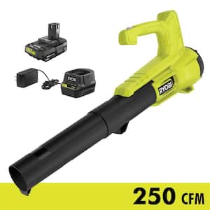 ONE+ 18V 90 MPH 250 CFM Cordless Battery Leaf Blower/Sweeper with 2.0 Ah Battery and Charger