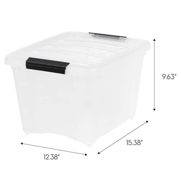 19 qt. Plastic Stackable Storage Bins for Pantry in Multi (4-Pack) bin-462  - The Home Depot