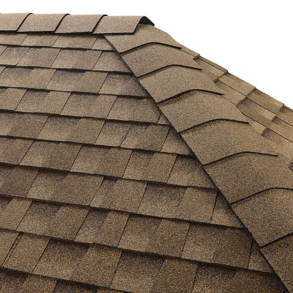 GAF Timbertex Shakewood DoubleLayer Hip and Ridge Cap Roofing Shingles (20 lin. ft. Per Bundle