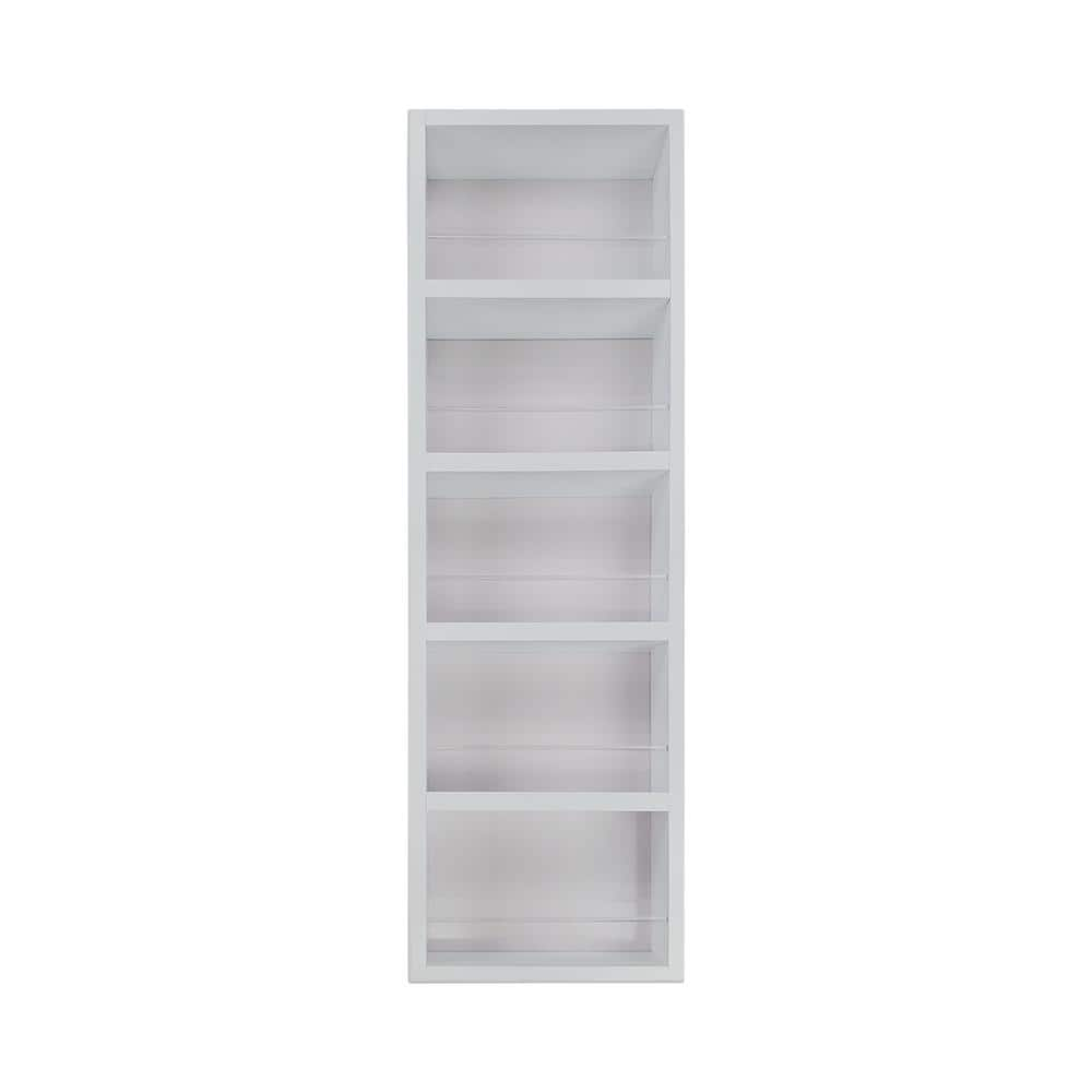 WG Wood Products 4.5 in. x 14 in. x 35 in. Cityscape White Enamel Wood Spice Rack