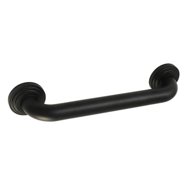 Kingston Brass Milano 12 in. x 1-1/4 in. Grab Bar in Matte Black ...