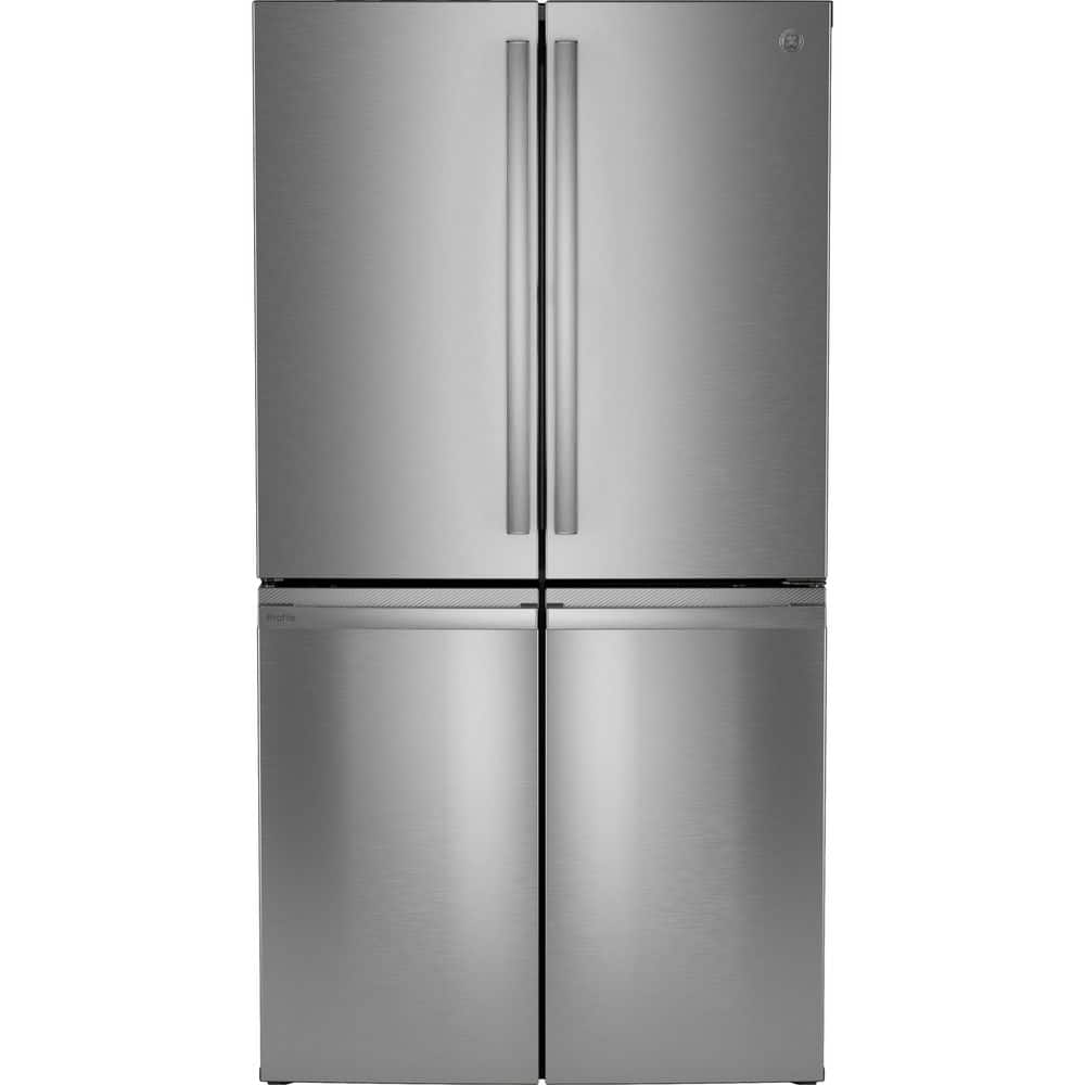 GE Profile 22.9 cu. ft. Counter-Depth Quad-Door Refrigerator with Dual-Dispense AutoFill Pitcher and Door in Door
