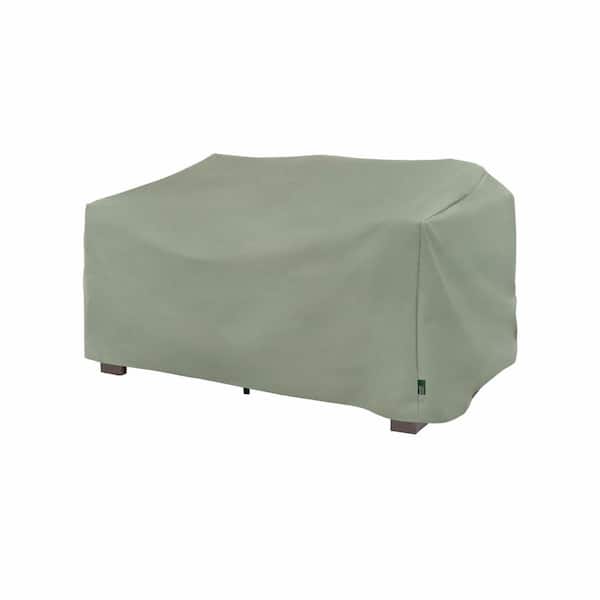 MODERN LEISURE Basics Patio Loveseat Cover, Small, 55 in. L x 33 in. W x 38 in. H, Sage Green