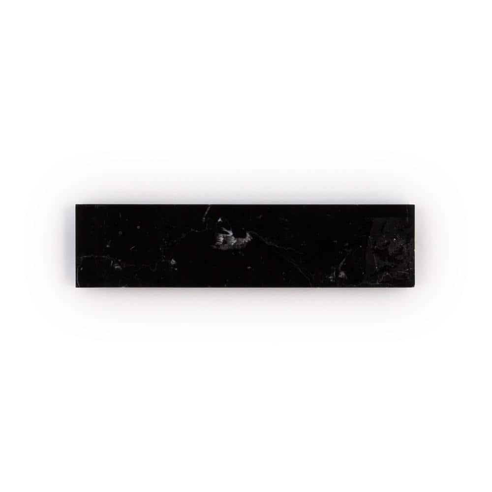 Jeffrey Court Nero Marquina Black 2 in. x 8 in. Polished Subway